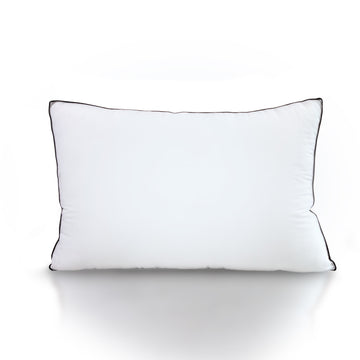 Silk Blend Pillow Hypoallergenic Gusset Cotton Cover Twin Pack - White