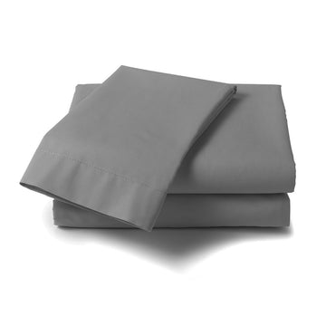 1000 Thread Count Cotton Blend Quilt Cover Set Premium Hotel Grade - Queen - Charcoal
