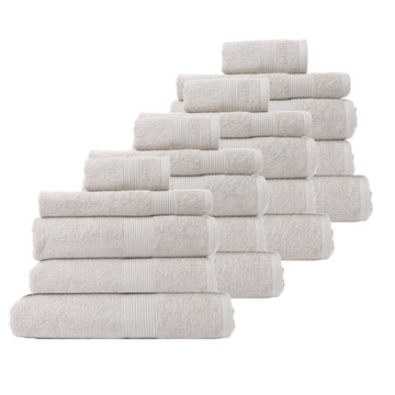 20 Piece Cotton Bamboo Towel Bundle Set 450GSM - Sea Holly